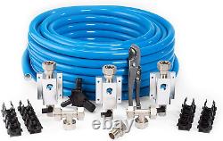 100 Foot 0.75 Inch Semi Flexible Compressed Air Tubing Master Kit with K93217 0