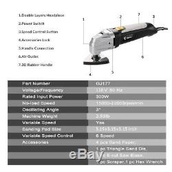 110V Oscillating Tool Electric Multifunction Variable Speed Multi Tool Kit