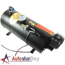 12V 150PSI 3 Liter Air Compressor With 4 Trumpet Air Horn Train Truck On Board