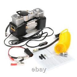 12V 150PSI 4WD Air Compressor Pump Portable Kit Dual Cylinder Pressure Pump Tool