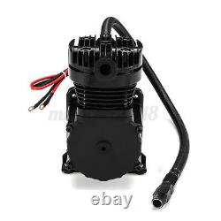 12V 200PSI 444C Max Horn Air Compressor Kit With Relays Switch Black Truck Boat