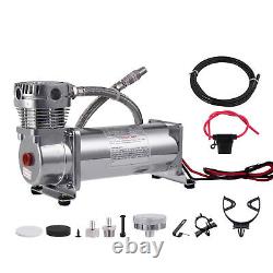 12V 200PSI Air Compressor Air Horn Air Suspension Kit Silver For Train Horns