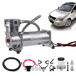 12V 200PSI Air Compressor Air Horn Air Suspension Kit Silver For Train Horns