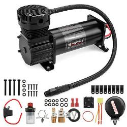 12V 200 PSI 444C Max Horn Air Compressor Kit With Relays Switch Car Truck