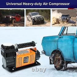 12V Portable 6.35CFM Air Compressor Kit For SUV Truck Car Air Pump Tire Inflator