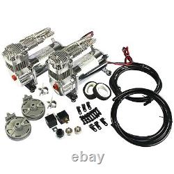 12 Volt Dual Chrome 440C 200 PSI Air Compressor Kit 440C AIR