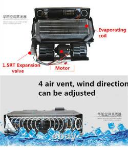 12v A/c Kit Universal Underdash Evaporator Compressor Air Conditioner 3 Speed