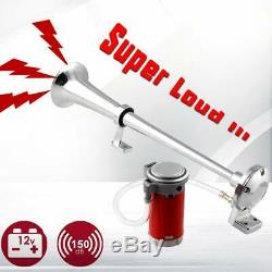 150DB 12V Single Trumpet Kit Air Horn Compressor Super Loud Car Lorry Boat