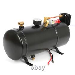 150PSI 4 Trumpet Train Air Horn Kit 12V 3Liters 150dB Compressor Car Truck Train