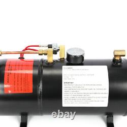 150PSI 4 Trumpet Train Air Horn Kit 12V 3Liters 150dB Compressor Car Truck Train