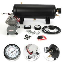 1.5 Gallon Air Tank 150 PSI Compressor Onboard System Kit F/Train Truck Horn 12V