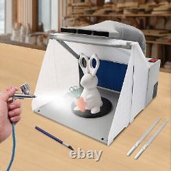 1/6HP Airbrushing Air Compressor Kit with Model Professional Spray Paint Booth