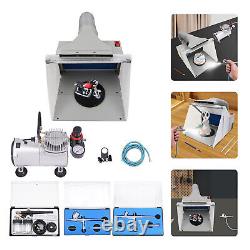 1/6HP Airbrushing Air Compressor Kit with Model Professional Spray Paint Booth
