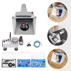 1/6HP Airbrushing Air Compressor Kit with Model Professional Spray Paint Booth