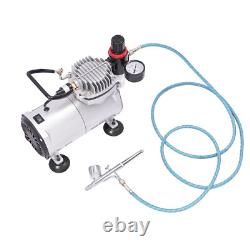 1/6HP Airbrushing Air Compressor Kit with Model Professional Spray Paint Booth