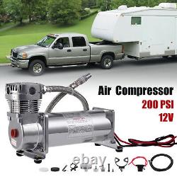 200PSI Air Compressor 1 /4? Hose Kit For Train Horns Bag Suspension 12V