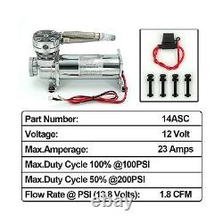 200PSI Heavy Duty Air Suspension Kit, Portable On Board Air Compressor with 2