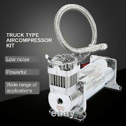 200 Psi Air Compressor 12V Permanent Magnetic Motor Hose Kit For Train Horns US