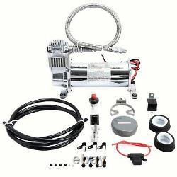 200 Psi Air Compressor 12V Permanent Magnetic Motor Hose Kit For Train Horns US