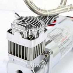 200 Psi Air Compressor 12V Permanent Magnetic Motor Hose Kit For Train Horns US