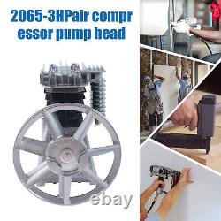 250L/min 2065-3HP Piston Style Twin Cylinder Air Compressor Pump Motor Head Kit