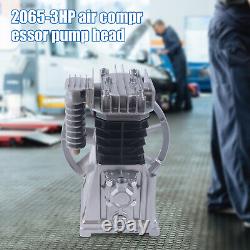 250L/min 2065-3HP Piston Style Twin Cylinder Air Compressor Pump Motor Head Kit