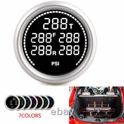 252mm 7 Color LCD Air Suspension Pressure Gauge Bar&PSI Dual Air Ride Meter 12V