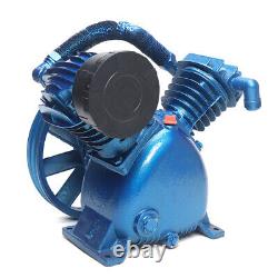 2 Stage V Style 5.5HP Twin Cylinder Air Compressor Head Pump Motor Air Tool Kit