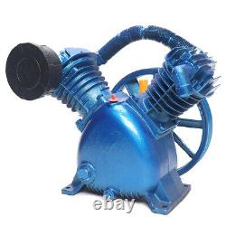 2 Stage V Style 5.5HP Twin Cylinder Air Compressor Head Pump Motor Air Tool Kit