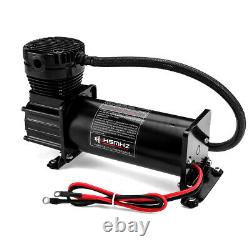 2pcs 12V 200PSI 444C Max Horn Air Compressor Kit With Relays Switch Blac