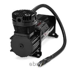 2pcs 12V 200PSI 444C Max Horn Air Compressor Kit With Relays Switch Blac