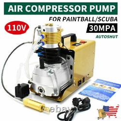 30Mpa Air Compressor Pump Auto-Stop 4500PSI High Pressure Airgun Kit 110V, US