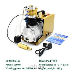 30Mpa Air Compressor Pump Auto-Stop 4500PSI High Pressure Airgun Kit 110V, US