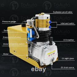 30Mpa Air Compressor Pump Auto-Stop 4500PSI High Pressure Airgun Kit 110V, US