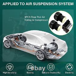 3PC Rear Air Suspension Spring Bags Compressor Kit Set For BMW X5 E70 X6 E71 E72