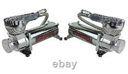 3 Preset Height Air Ride Suspension Kit withManifold & Chrome 580 For 58-64 Impala