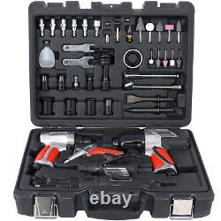 44-Piece Professional Air Tool Kit Impact Wrench Air Ratchet Air Hammer with Case