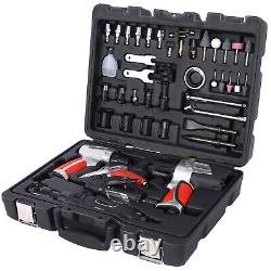 44-Piece Professional Air Tool Kit Impact Wrench Air Ratchet Air Hammer with Case