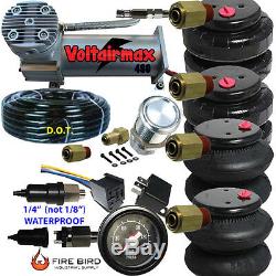 480C Air Compressor Ride Kit 200psi rate as pictured 2 25/26 Airspring bags gaug