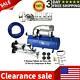 4 Trumpet Air Horn 12v Compressor Kit Blue Tank Gauge For Car Train Truck