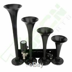 4 Trumpets Train Horn with 1G Air Tank Kit For Truck Car Pickup Loud System 150psi