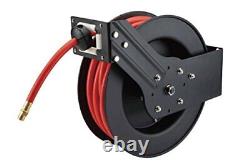 50ft Home Hand Auto Rewind Retractable Reel 3/8 x 50' Air Hose Brass Fitting
