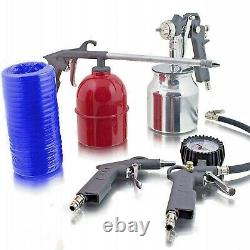 5 Accessories Kit for Compressor Painting Inflate the Wheels Tire Pressure Gauge