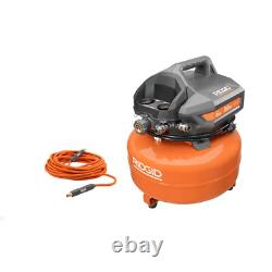 6 Gal. Portable Electric Pancake Air Compressor With 1/4 In. 50 Ft. Lay Flat Air