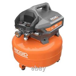 6 Gal. Portable Electric Pancake Air Compressor With 1/4 In. 50 Ft. Lay Flat Air