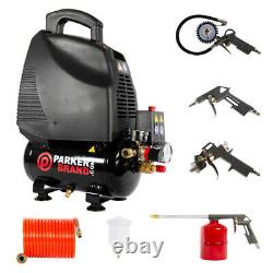 6 Litre Air Compressor & Tool Kit 5.7 CFM, 1.5 HP, 6L, 115PSI