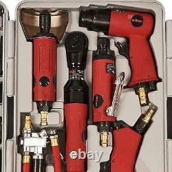 77pc Air Tool Kit Impact Gun Grinder Wrench Hammer Chisel Compressor Storage