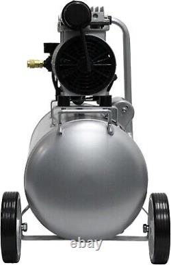 8010,1.0HP QuietOil-FreeAirCompressor, 8GallonSteelTank, LightWheel, 60dBA Noise