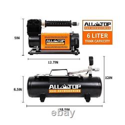 ALL-TOP Air Compressor with 6L Tank Kit, 12V Portable Inflator & Oil-Free Stee