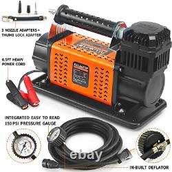 ALL-TOP Heavy Duty Portable 12V Air Compressor Kit Inflate 180L 6.35Ft³/Min Max